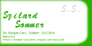 szilard sommer business card